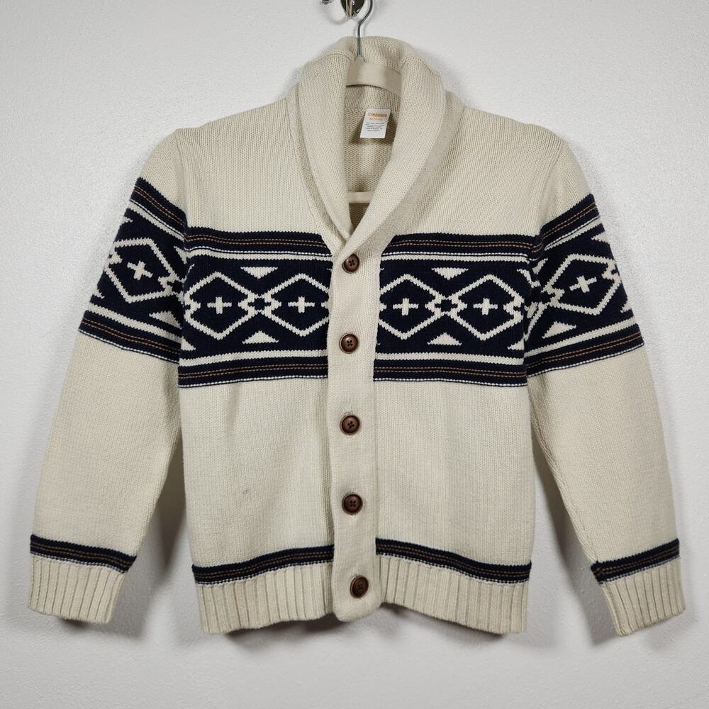 Gymboree Youth Grandpa Sweater Cardigan Medium 7-8 Holiday Winter Boho